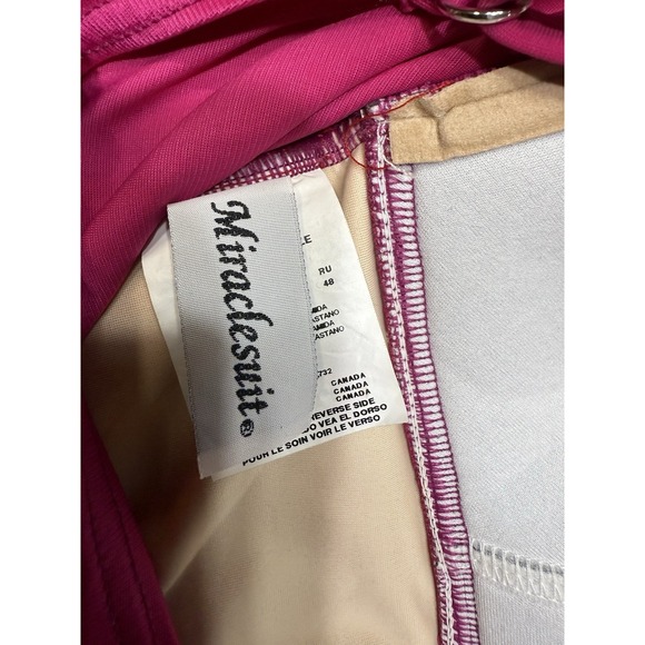 Miraclesuit one piece swimsuit Hot Pink size 12 - Picture 6 of 7